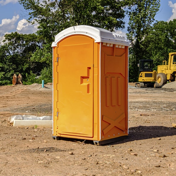 how often are the portable toilets cleaned and serviced during a rental period in Brazeau